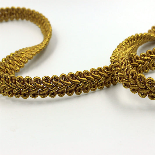 Feather Gimp Braid Gold 12mm x1m - 8148