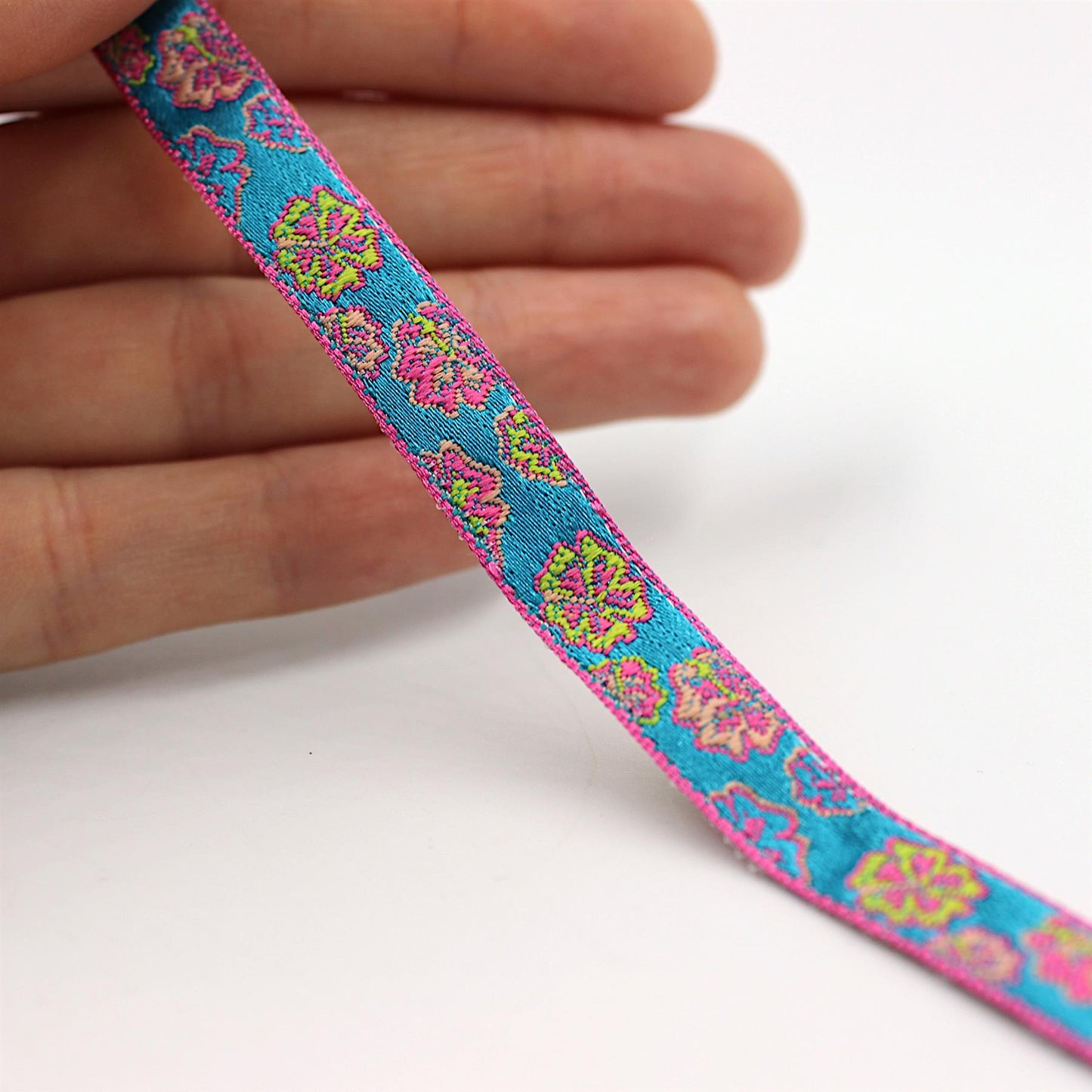 Floral Patterned Braid Ribbon 9mm 6181