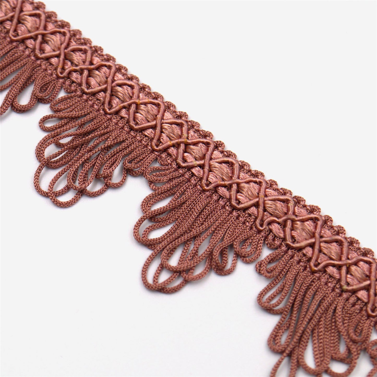 Vintage Braid With Van Dyke Fringe 40mm 2389