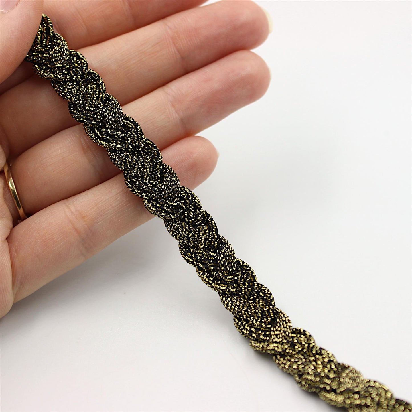Metallic Plaited Braid 12mm x 1m - 5520