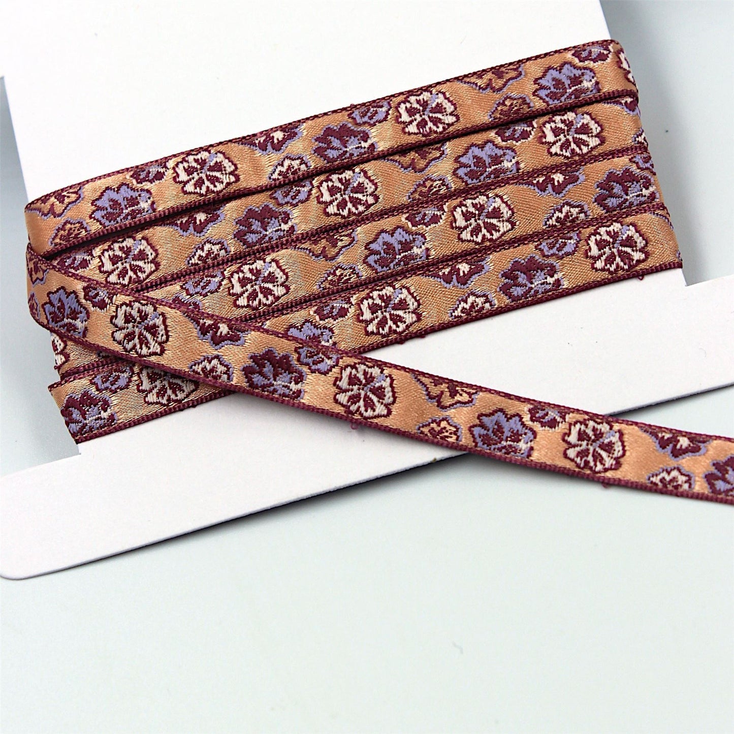 Floral Patterned Braid Ribbon 9mm 6181