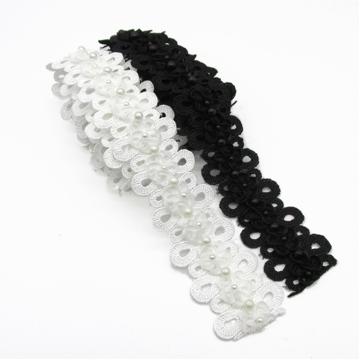 Loop And Flower Braid With Pearl Beads 45mm 0831