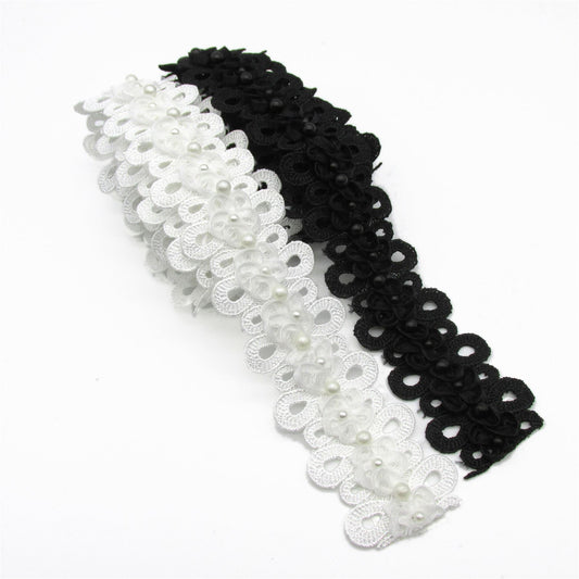 Loop And Flower Braid With Pearl Beads 45mm 0831