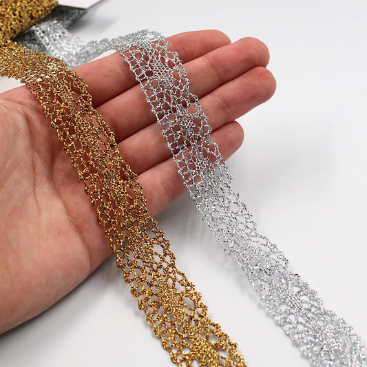 Scalloped Metallic Lace 20mm x 1m - 6328
