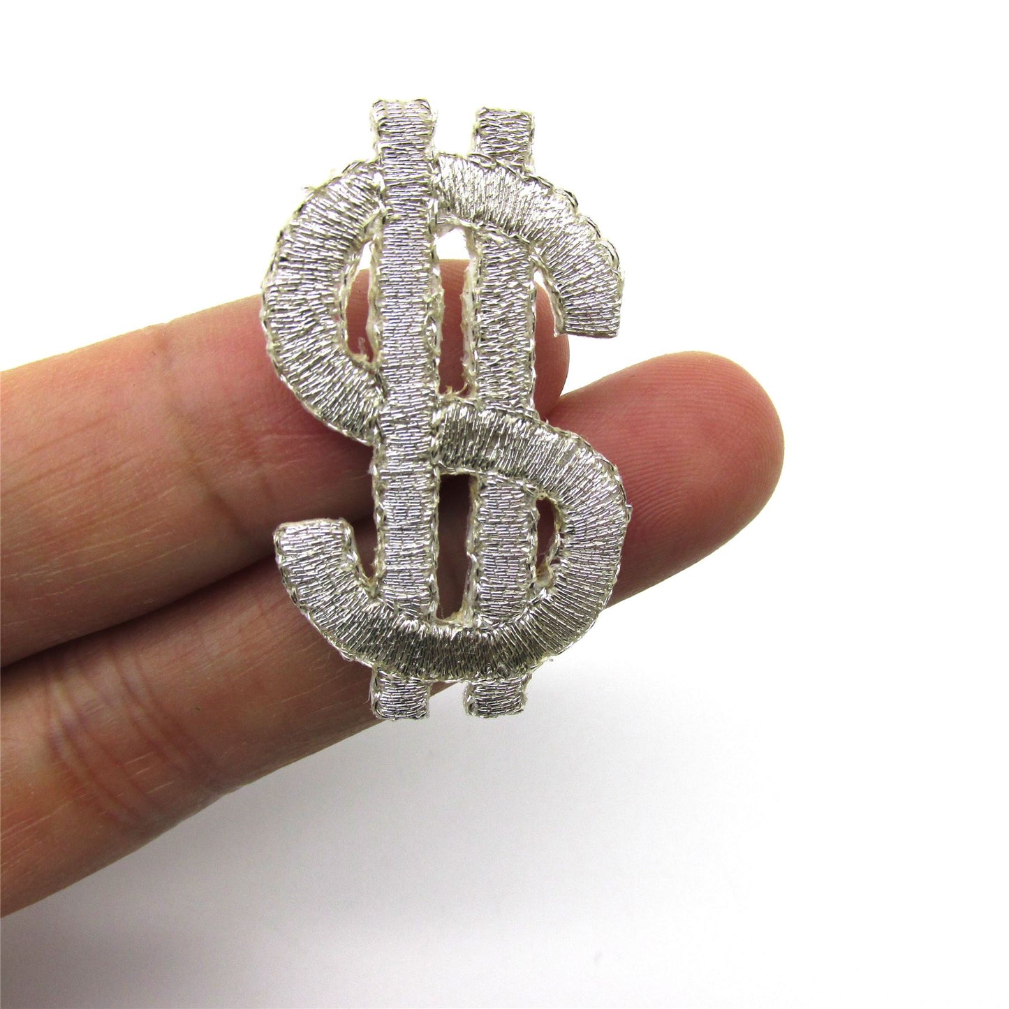 Iron On Silver Dollar Motif Silver 40mm 9416