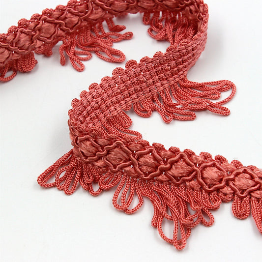 Vintage Braid With Van Dyke Fringe 40mm 2389
