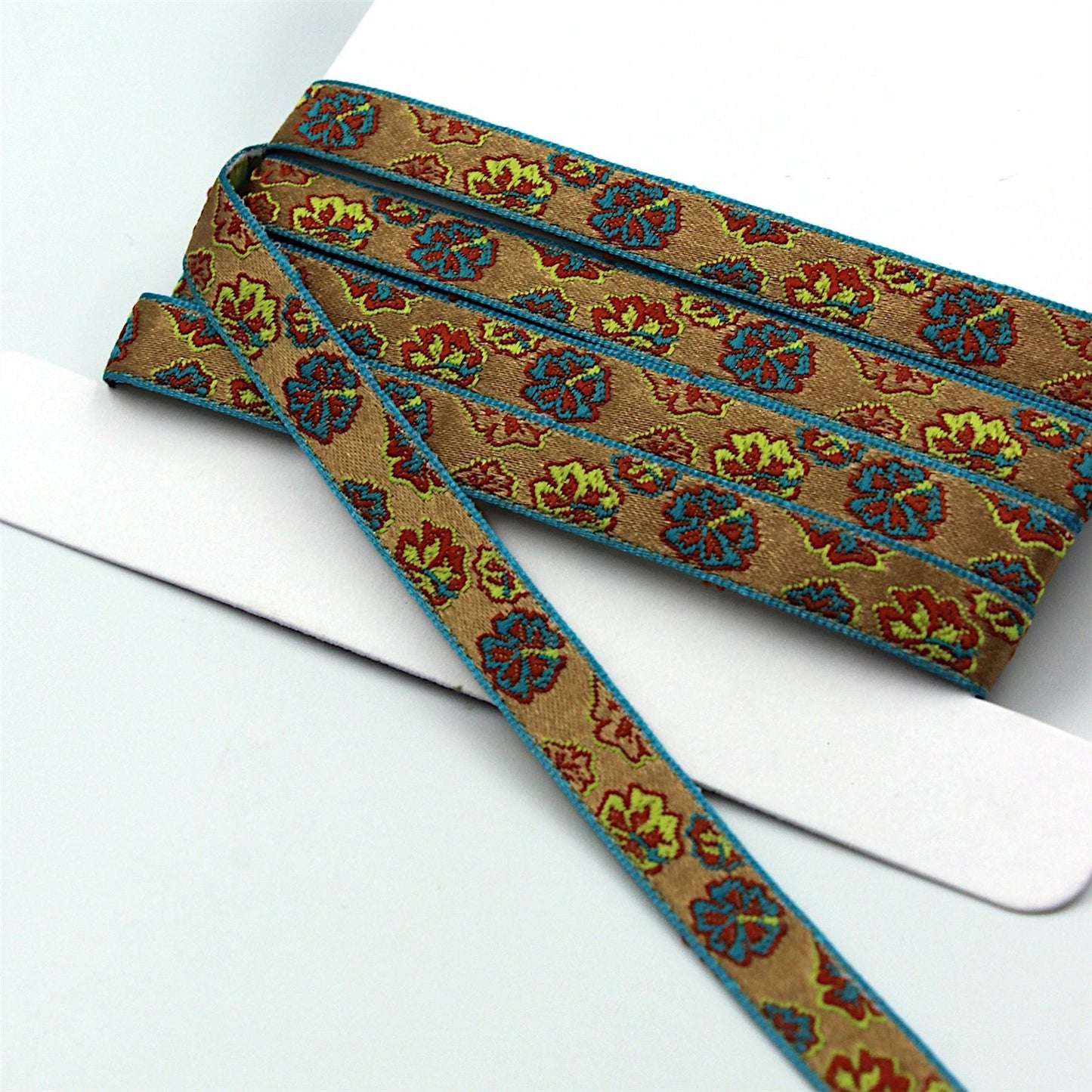 Floral Patterned Braid Ribbon 9mm 6181