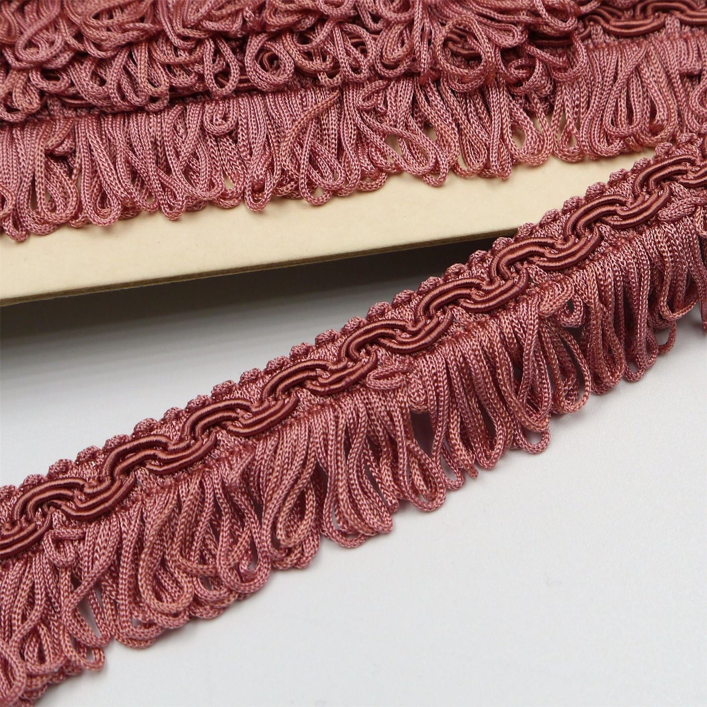 Vintage Gimp Braid With Looped Fringe 32mm x1m - 0865