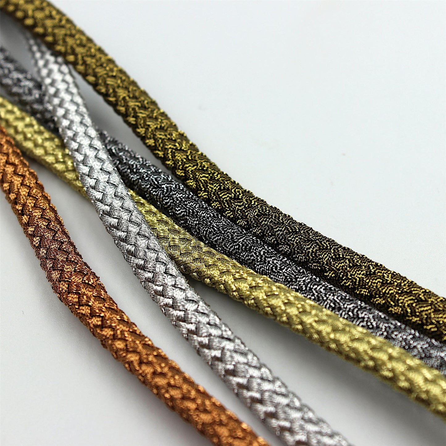 Metallic Braided Flattened Cord 8mm 7351