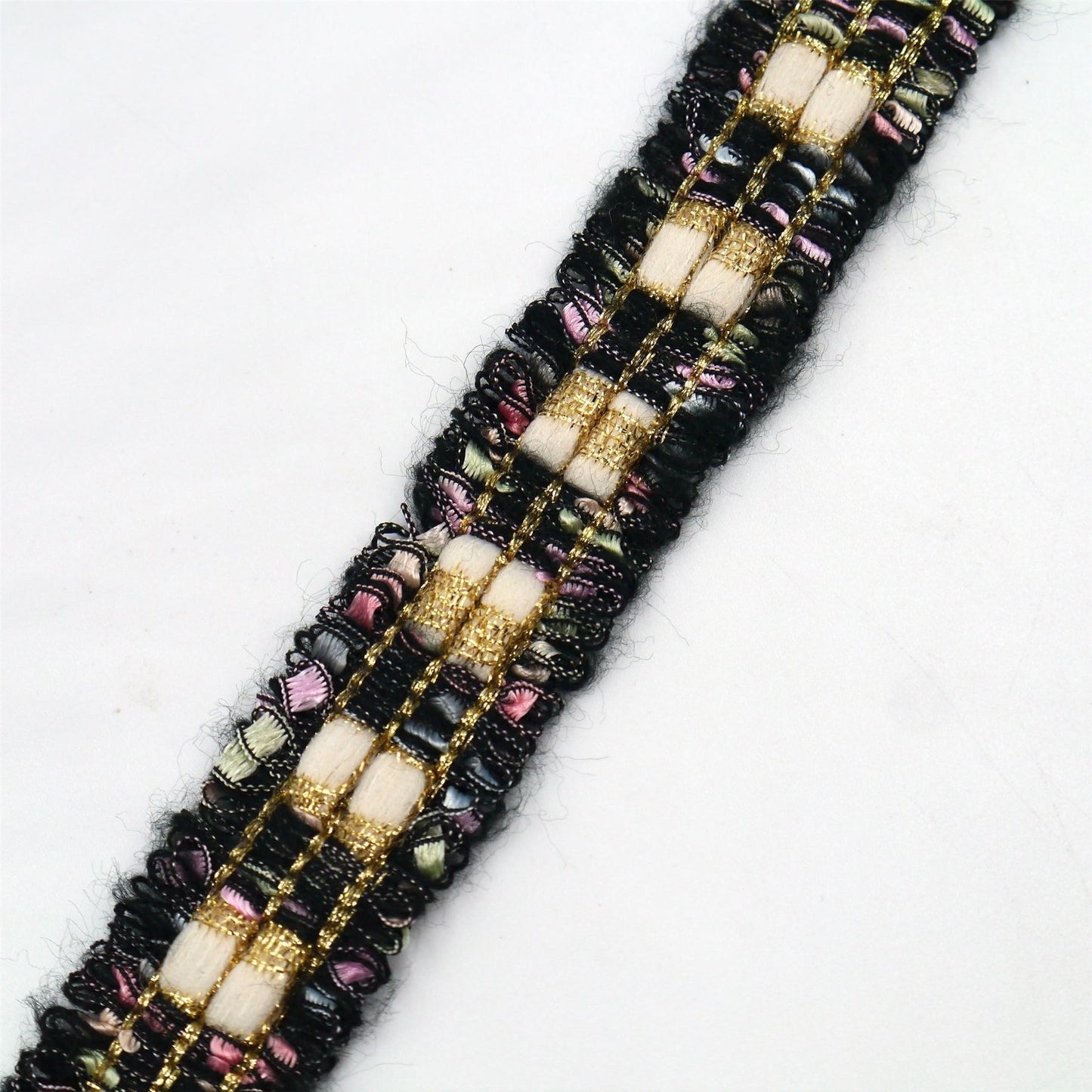 Wool-look Metallic Mix Braid 25mm 6548