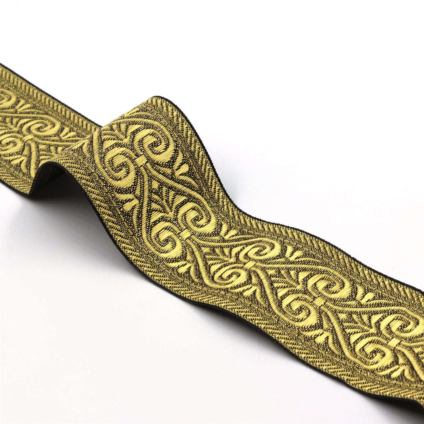Metallic Scroll Design Jacquard Braid 5529