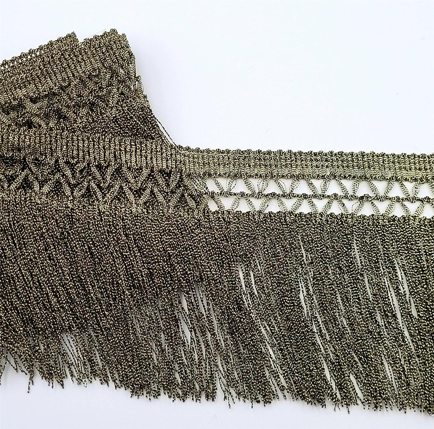 Metallic Trellis Top Fringe 10cm 7703