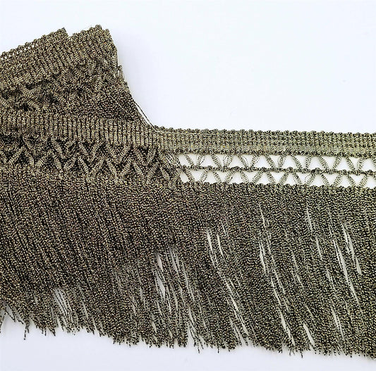 Metallic Trellis Top Fringe 10cm 7703