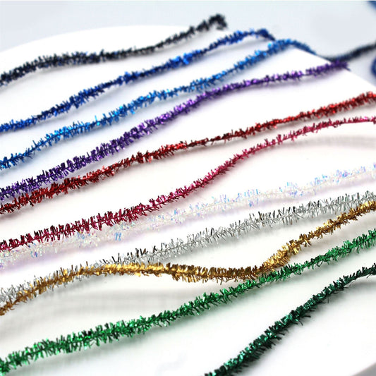 Metallic Tinsel Trim Non Wired 4mm x 10m 8537