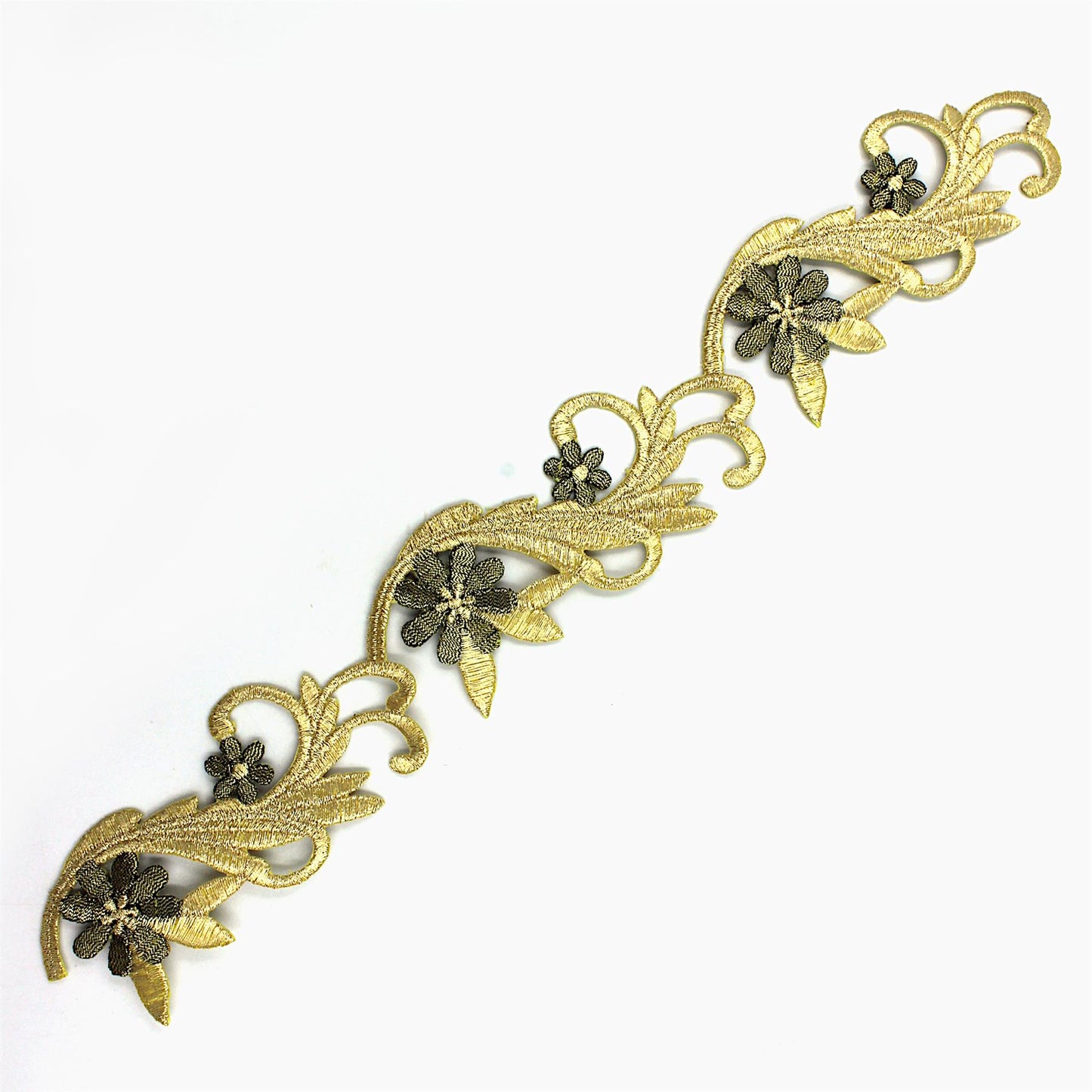 2-Tone Gold Iron On Cornelli Motif - 9102