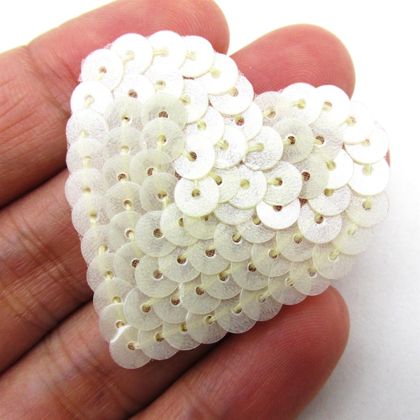 Sequin Heart Motif 40mm - 9716