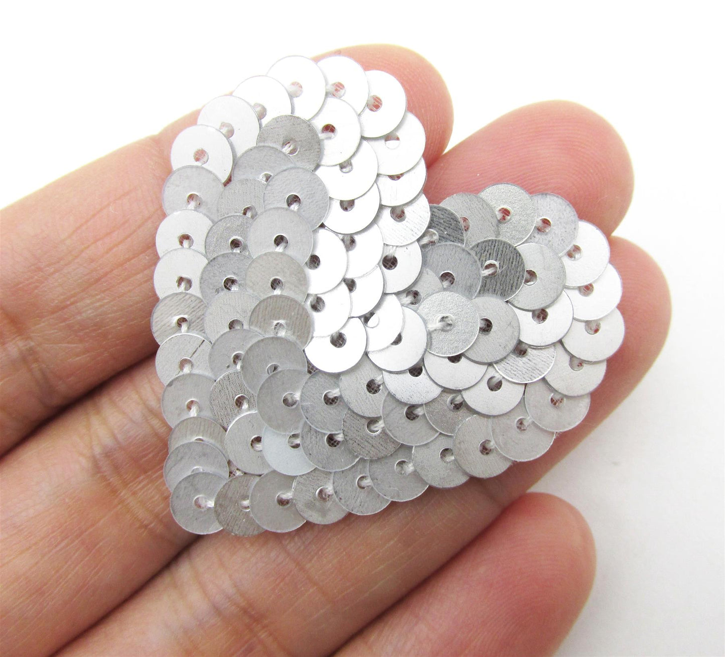 Sequin Heart Motif 40mm - 9716