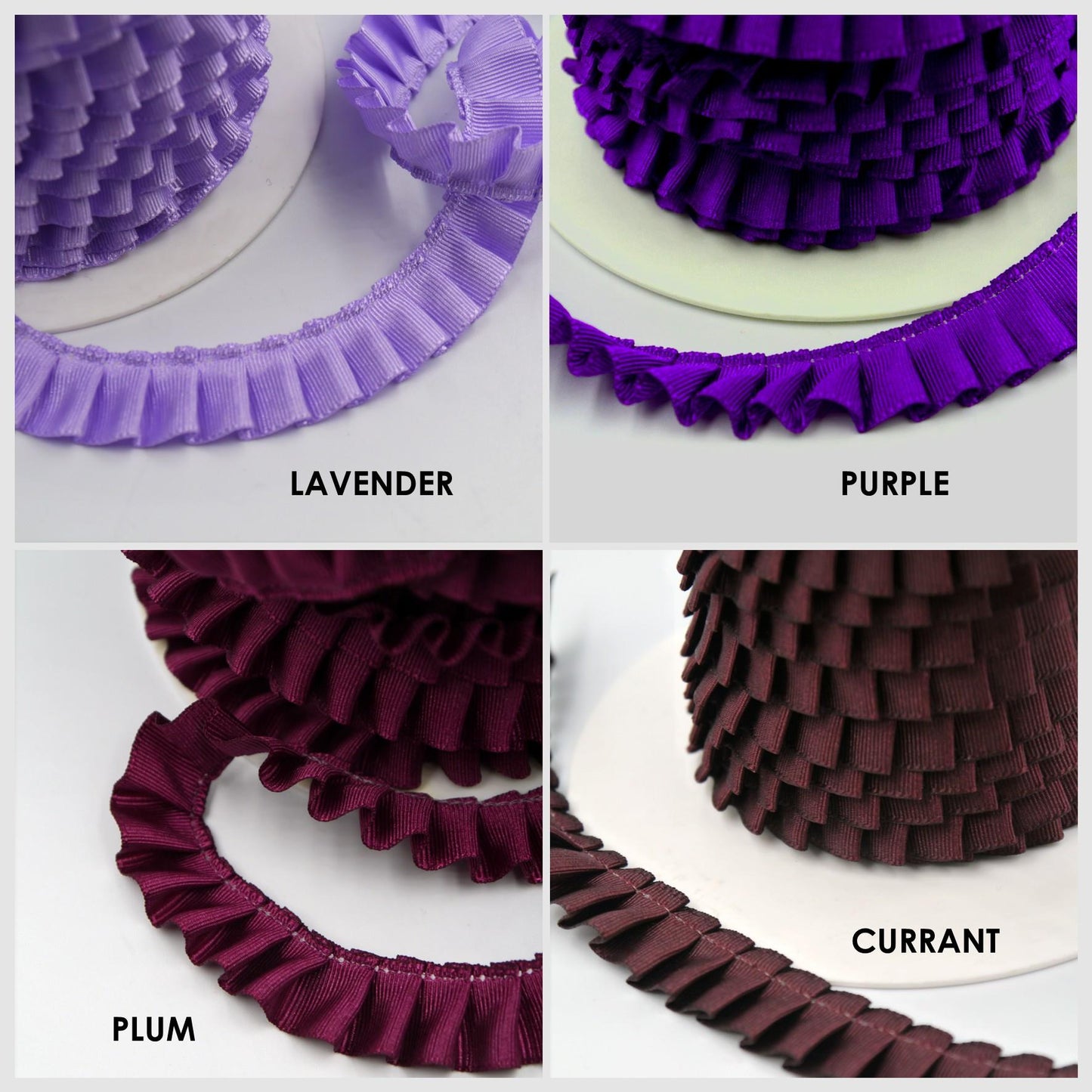 Side-Pleated Taffeta Ribbon 16mm x1m - 7110