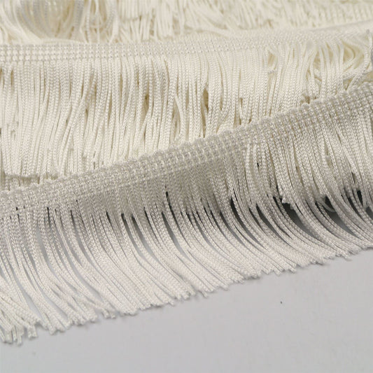 Long Cut Fringe Acetate Ivory 100cm x1m - 9540-100cm