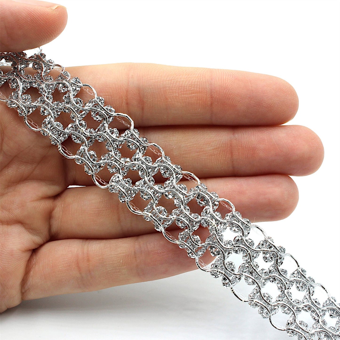 Net Braid with Metallic Threads 20mm x 1m - 8594