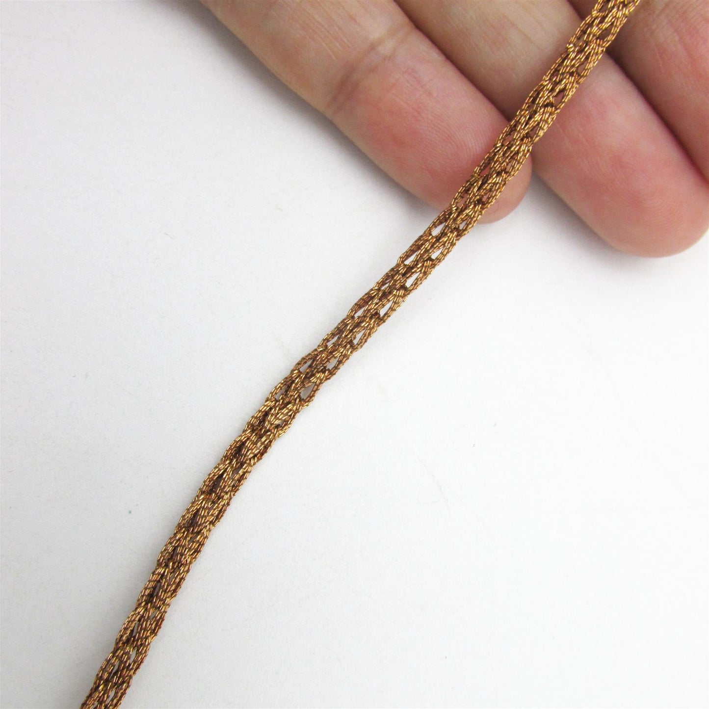 Loosely Braided Flat Metallic Braid 4mm 7579