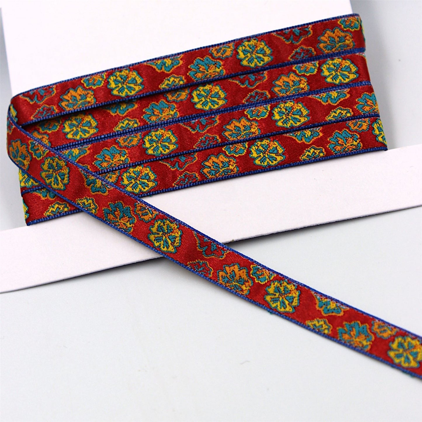 Floral Patterned Braid Ribbon 9mm 6181
