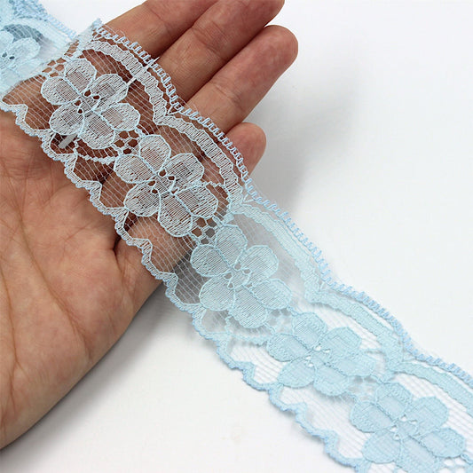Polyester Scalloped Floral Lace 4cm x 1m - 3281
