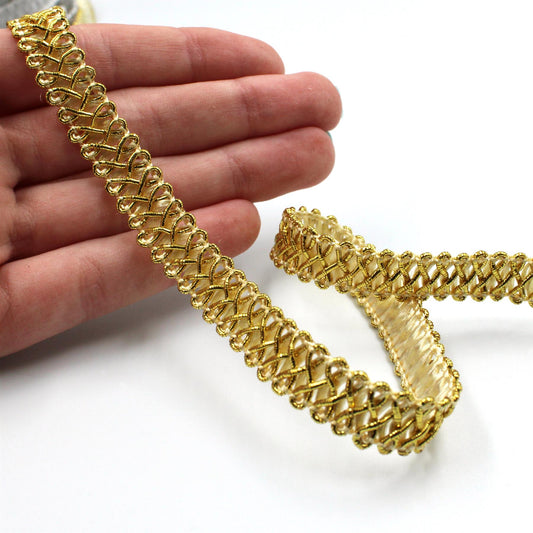 Metallic Feather Braid 12mm x 1m - 9837