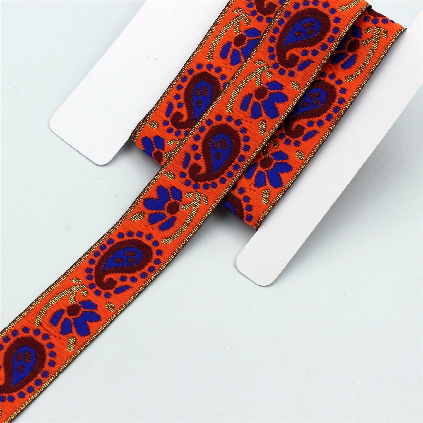 Bright Multi Coloured Paisley Braid 23mm 6551