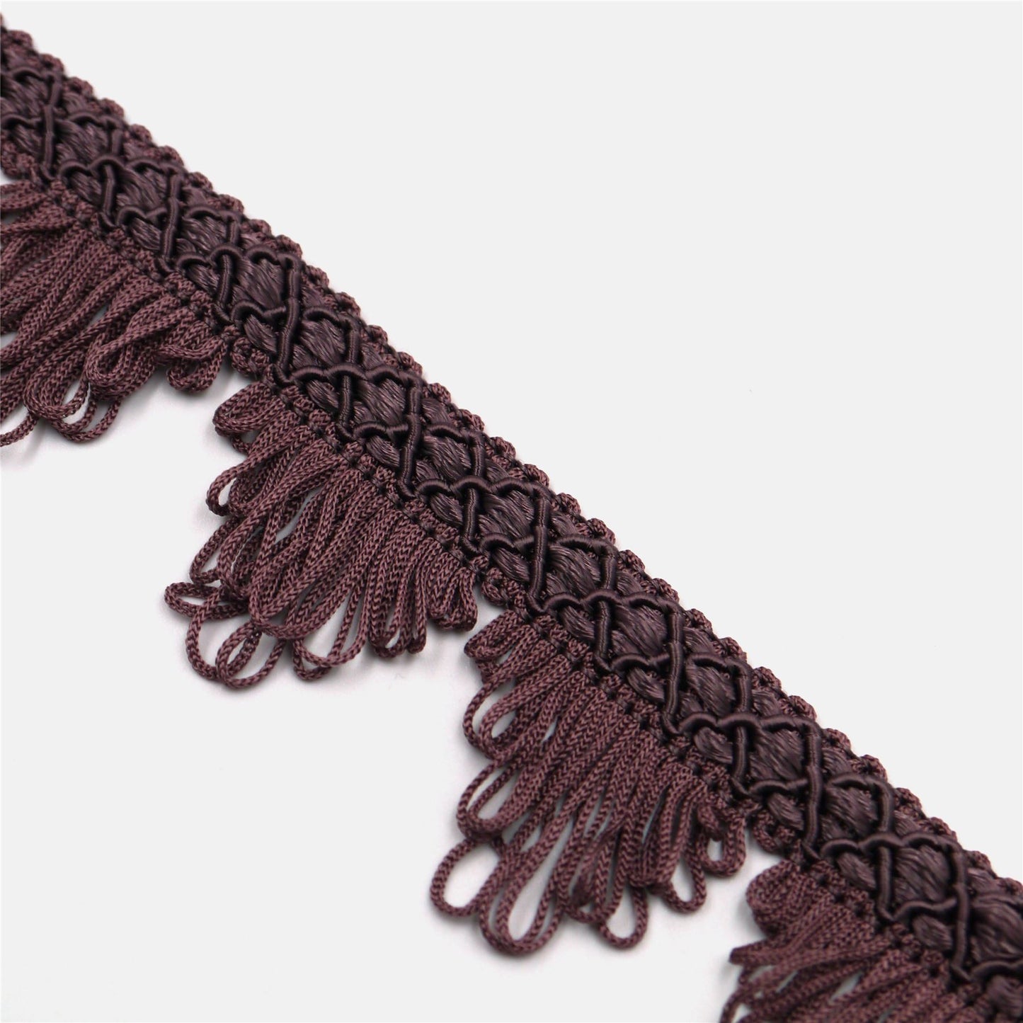 Vintage Braid With Van Dyke Fringe 40mm 2389
