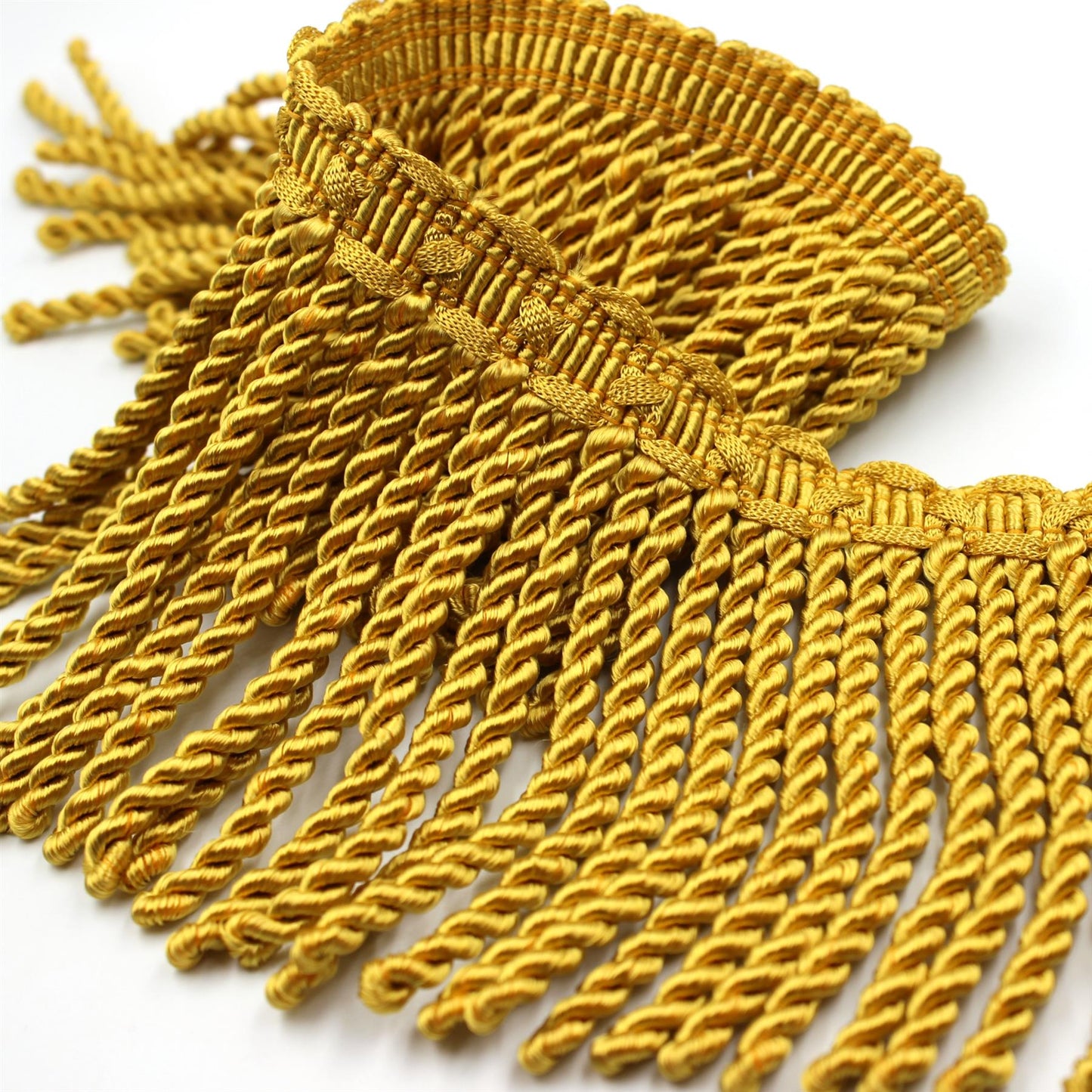 Rayon Bullion Fringe With Decorative Header 12cm x1m - 5504