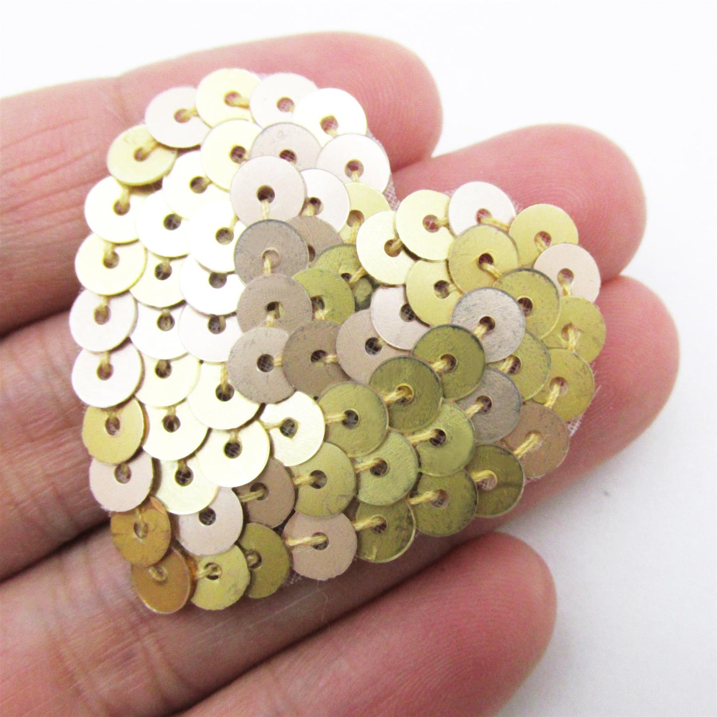 Sequin Heart Motif 40mm - 9716