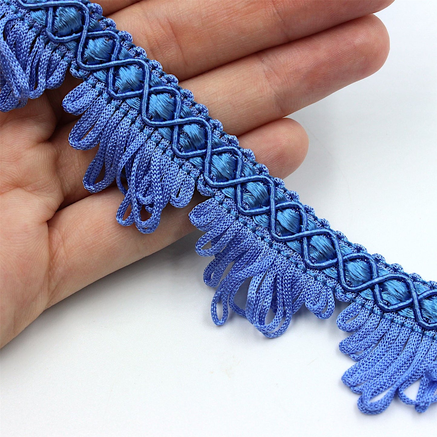Vintage Braid With Van Dyke Fringe 40mm 2389