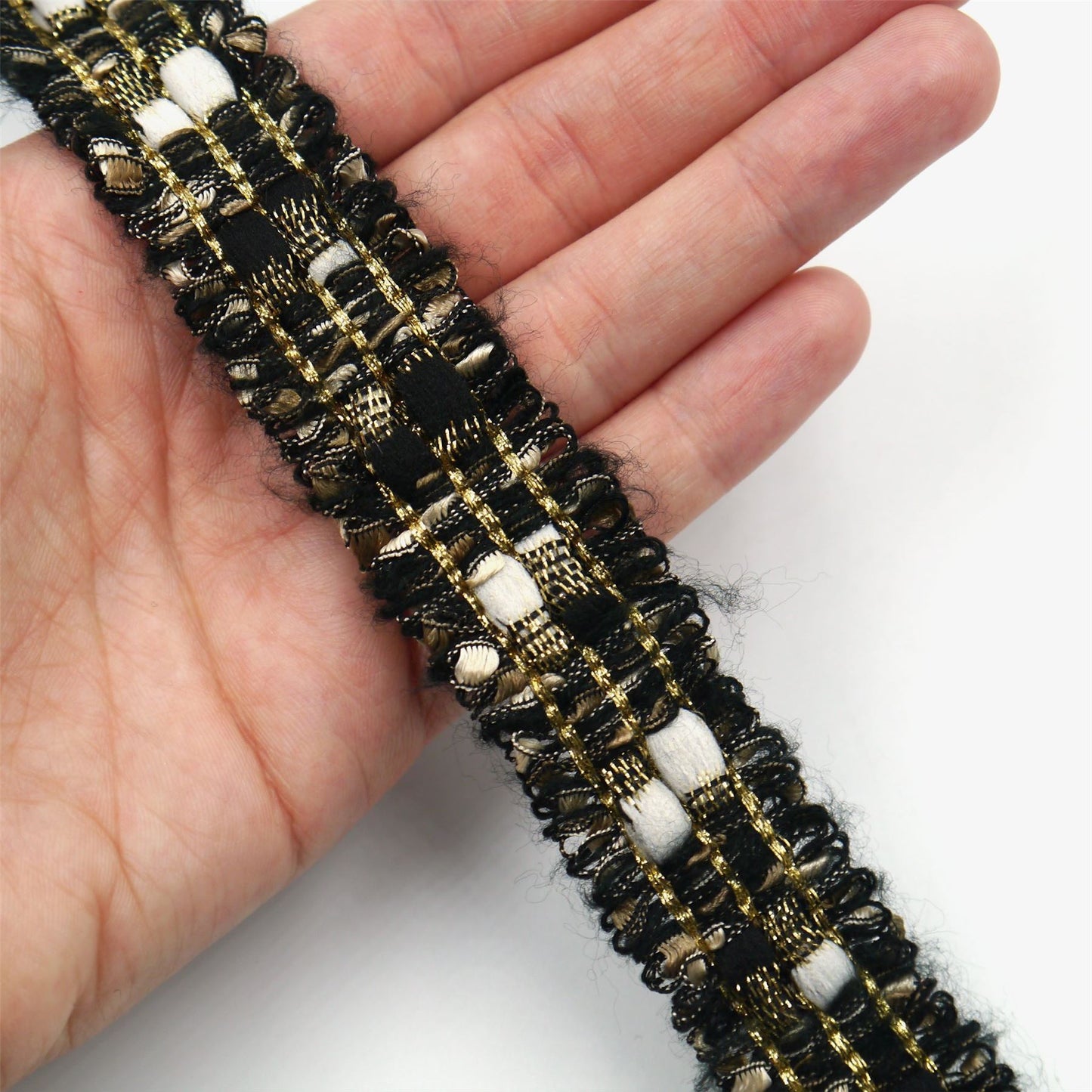 Wool-look Metallic Mix Braid 25mm 6548