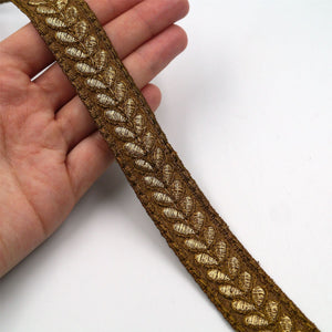 Embroidered Metallic Braid IMPERFECT 25mm 6872