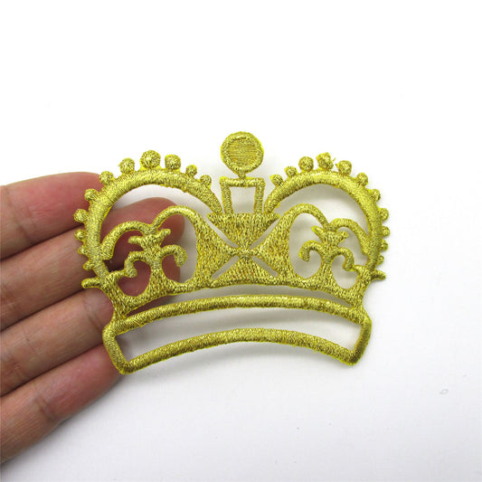 Metallic Gold Crown Motif Gold 5x8cm - 7712