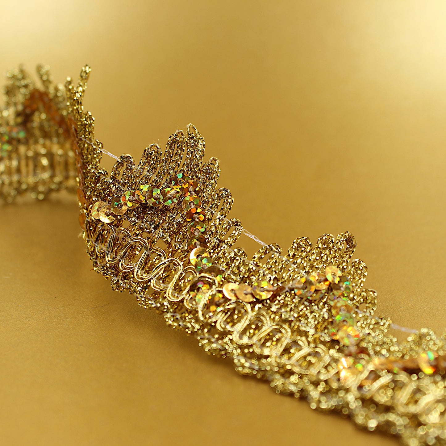 Metallic Sequin Zig Zag Braid 40mm 5391