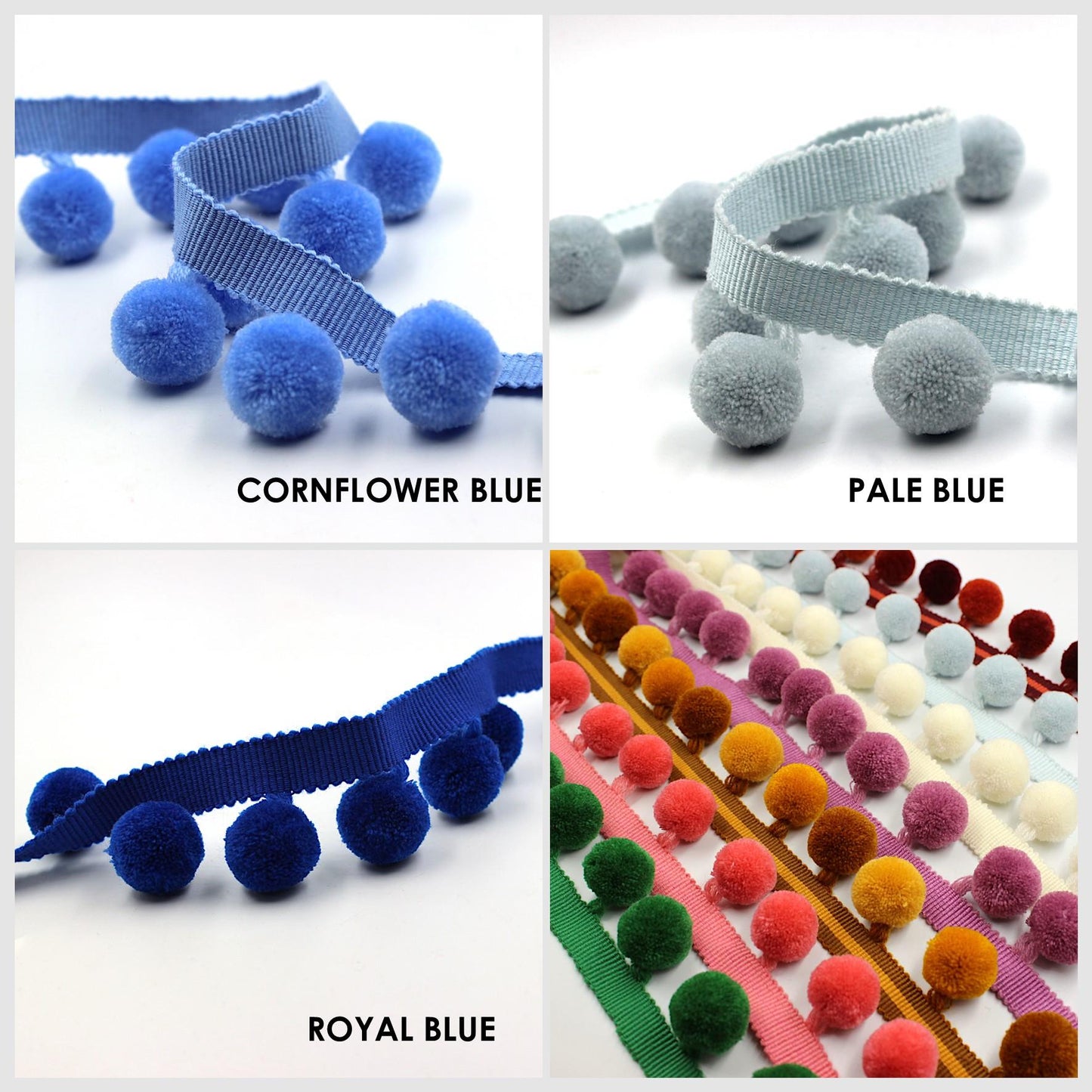 Pom-Pom Fringe Braid 45mm x1m - 5521