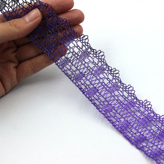 Metallic Lace Violet 42mm x1m - 8670