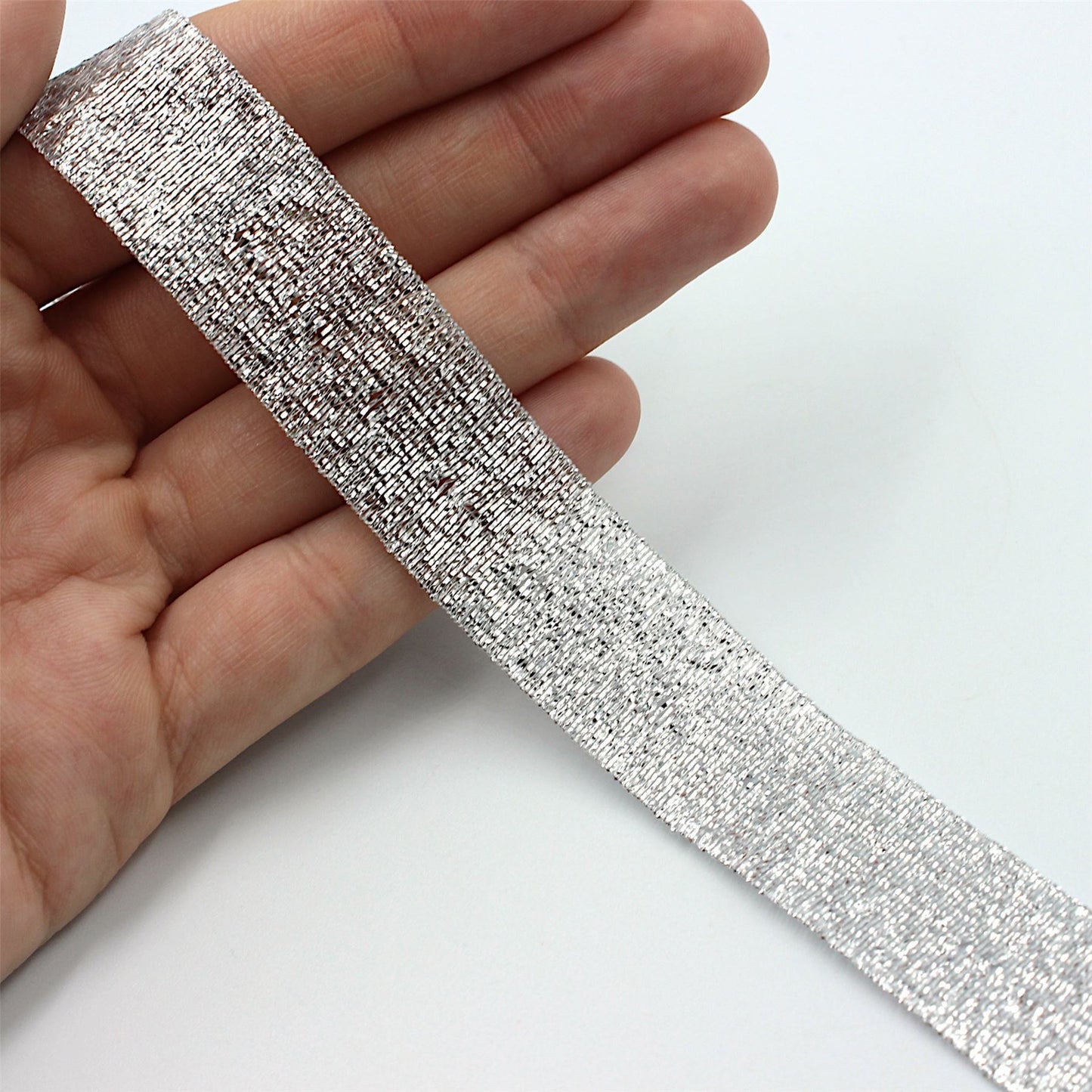 Flat Metallic Braid 20mm x 1m - 7200