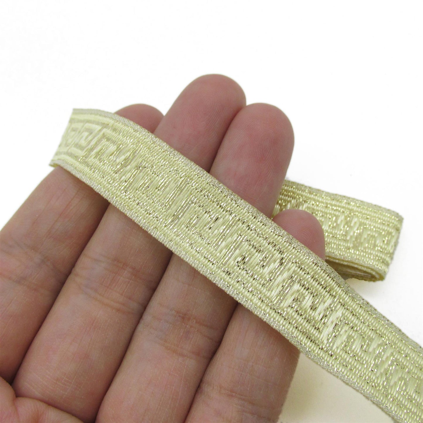 Greek Key Design Metallic Braid Gold 9863