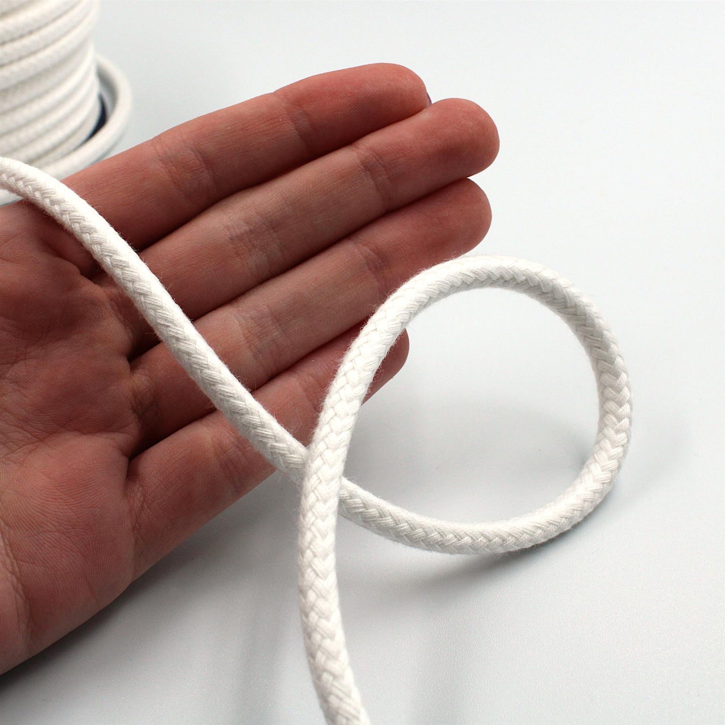 Cotton Braided Drawstring Cord 6mm x 1m - 5569