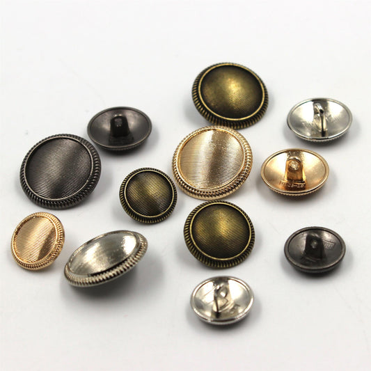 Grooved Metal Shank Button With Crimped Edge x1m - 5525