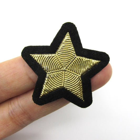 Metallic Iron On Star Motif 4cm 6908