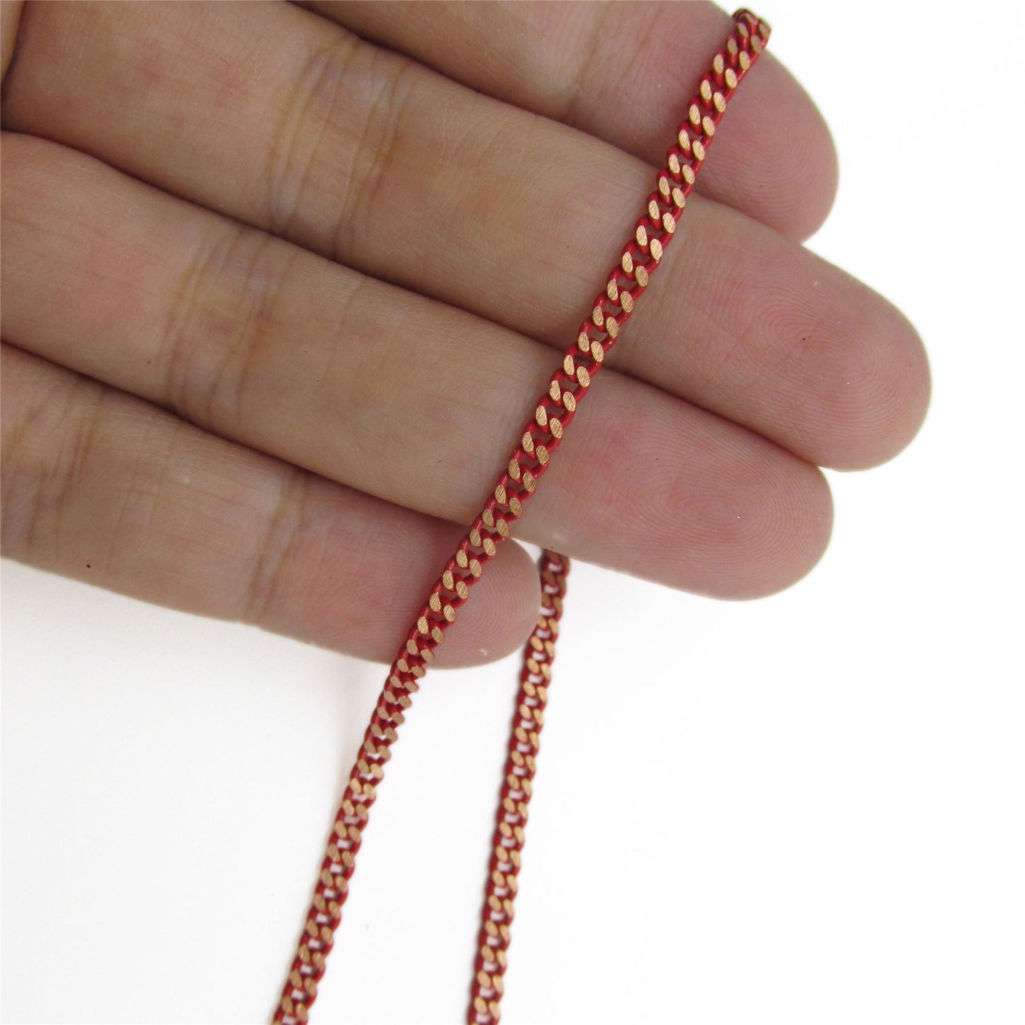 Flat Link Brass Chain 3mm 9901
