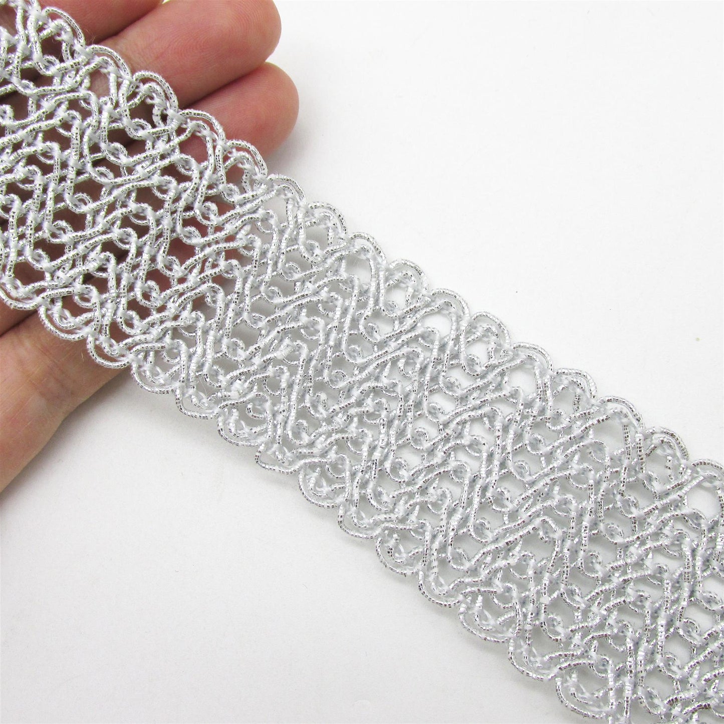 Metallic Lurex Knitted Braid x 1m - 9515