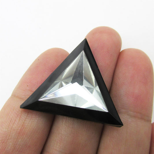 Triangle Gem with Border Clear 30mm - 5480