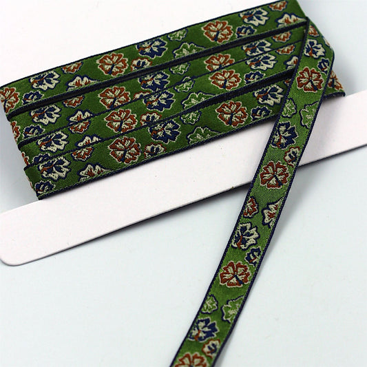 Floral Patterned Braid Ribbon 9mm 6181