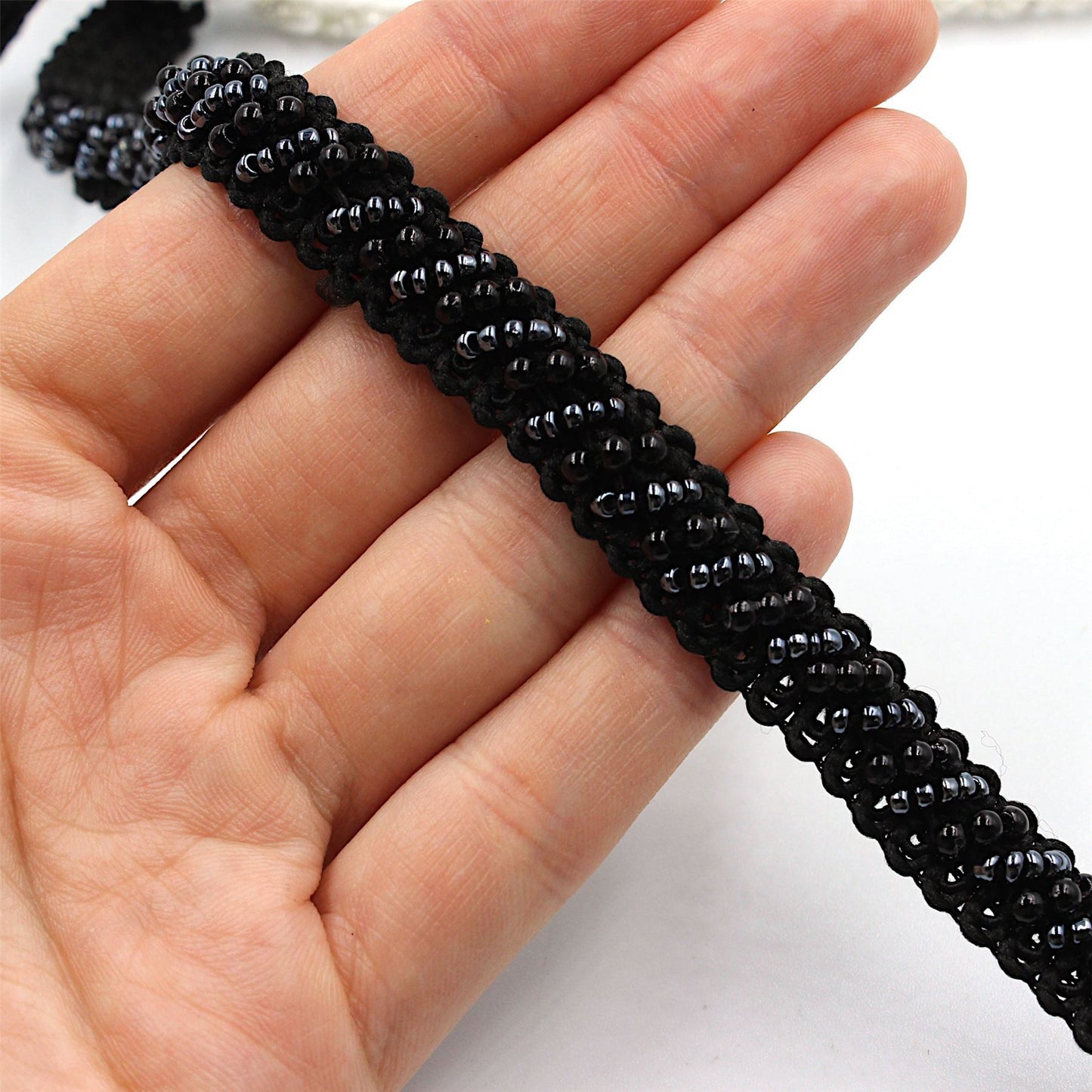 Bead And Faux Pearl Trim 10mm 6356