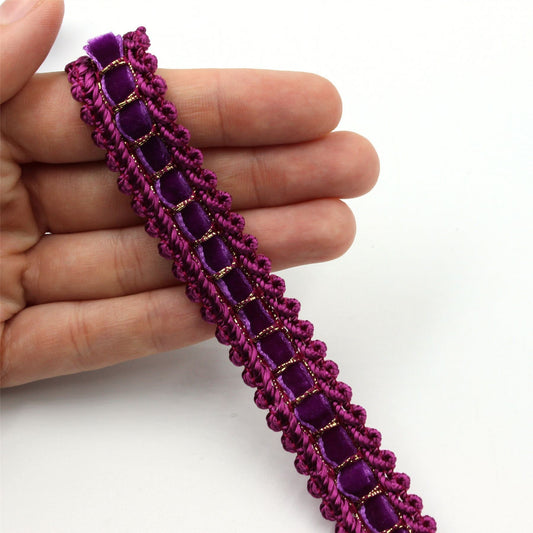 Ladder Braid With Velvet Insert 20mm x1m - 8716